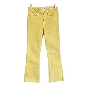 Frame Denim Yellow Ankle & Cropped Jeans